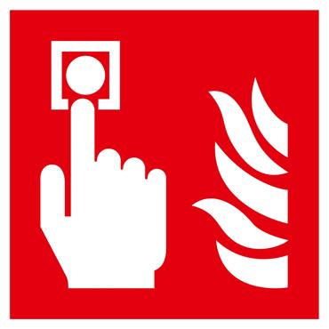 Leuchtendes Brandschutzschild, Brandmelder