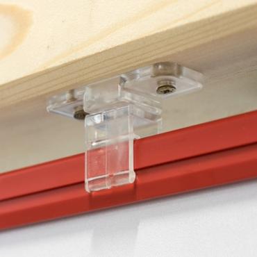 Sistema di cornici per poster - supporto serie 100 con clip per cornice da avvitare