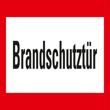 Leuchtendes Brandschutzschild Brandschutztür