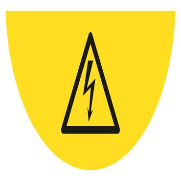 Bodenschild 1 2 Flachspannungswarnung