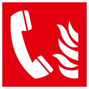 Leuchtendes Brandschutzschild Winkelschild Feuermelder Telefon