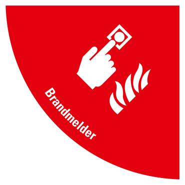 Bodenschild 1 4 Wohnung Feueralarm